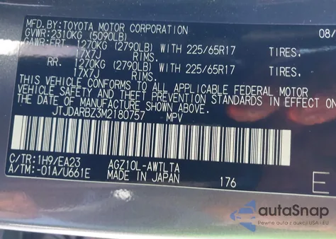 2021 Lexus Nx 300 from USA, damaged, VIN JTJDARBZ3M2180757